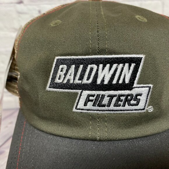 Camo Trucker Hat Mesh Cap Strap Back Baldwin Filters Real Tree AP Camouflage New - Picture 6 of 9
